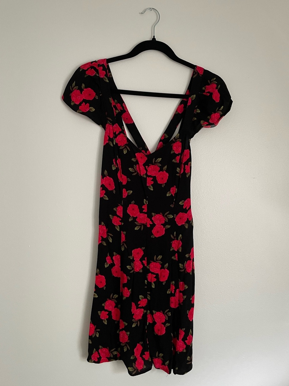 Urban Outfitters Kimchi Blue Cross Back Floral Mini Twee Dress Size 6 - Picture 2 of 6